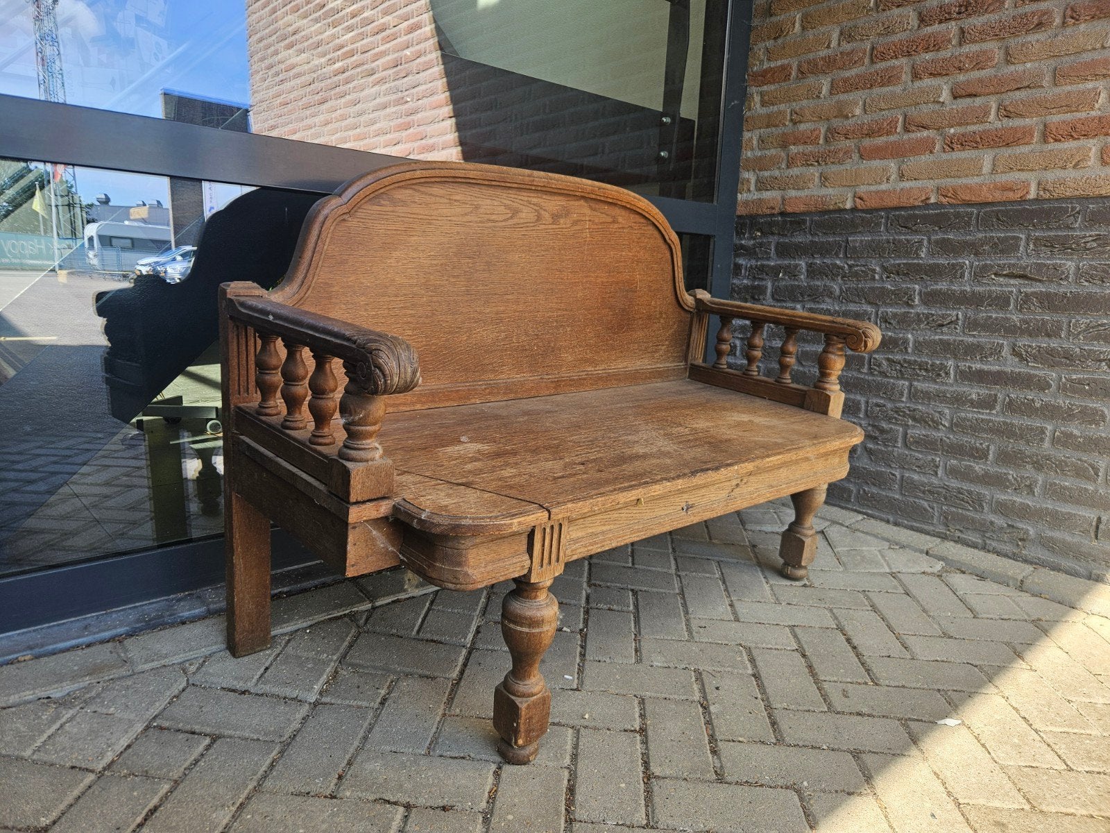 Oud houten bankje, Antiek en Kunst, Ophalen
