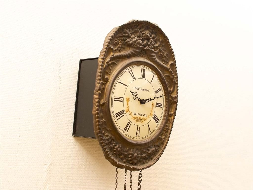 Louis JaQuine st elienne wandklok 37583, Ophalen of Verzenden, Gebruikt, Wandklok