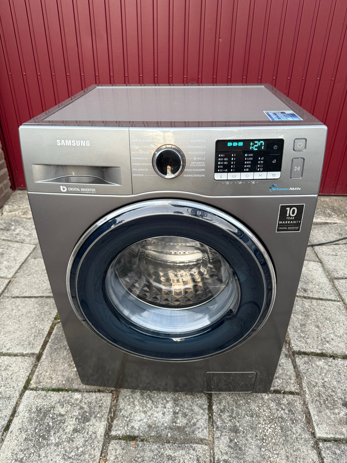 Wasmachine Samsung EcoBubble 7kg 1400 toeren, Ophalen, Gebruikt, Voorlader, 85 tot 90 cm