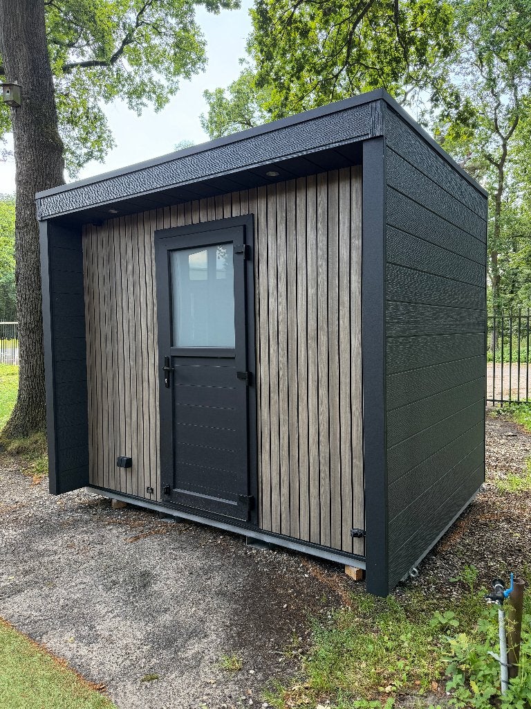 Noblesse tuinhuis te koop : 300x250, Kunststof, 200 tot 400 cm, Tuinhuis, 250 tot 500 cm