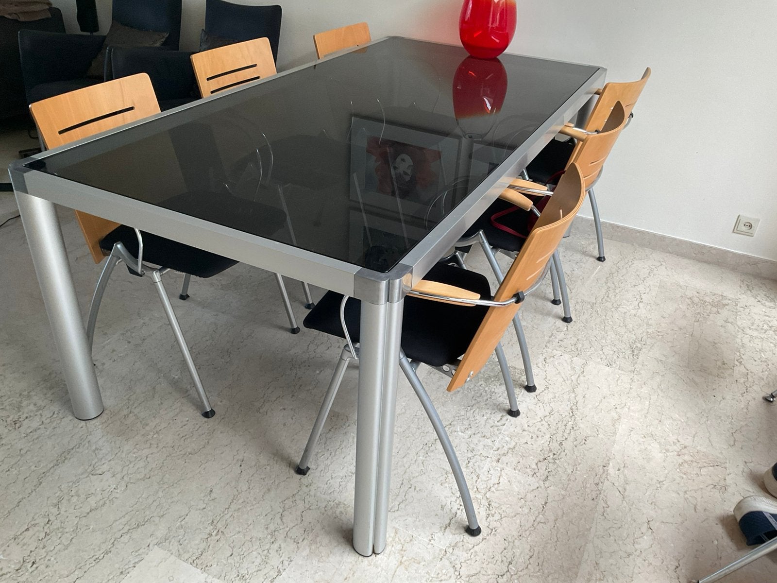 Artifort Eetkamertafel, Huis en Inrichting, Ophalen, Gebruikt, Design, modern., 50 tot 100 cm