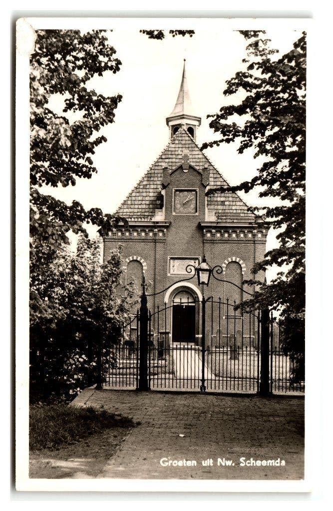Nieuw-Scheemda, Groeten uit Nieuw-Scheemda, Verzenden, 1940 tot 1960, Gelopen, Groningen
