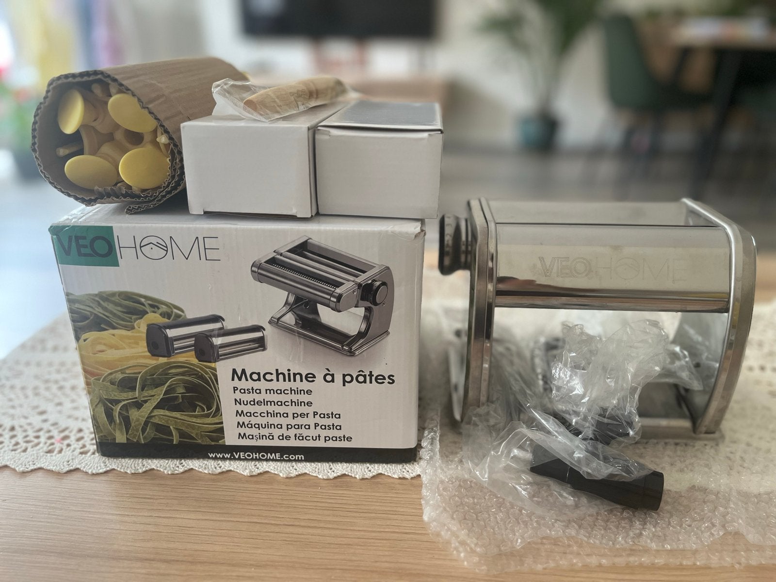 VEOHOME Pastamachine, Ophalen, Zilver, Zo goed als nieuw, Metaal