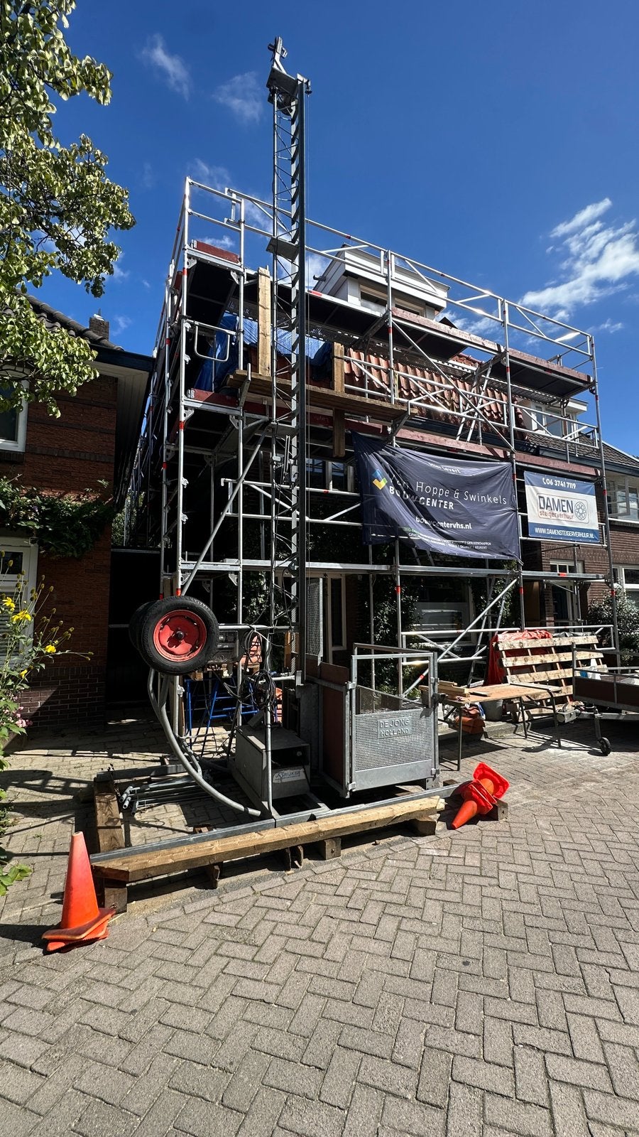 Bouwlift / Staaldraadlift - Beschikbaar vanaf 1 oktober, Ophalen of Verzenden, Gebruikt