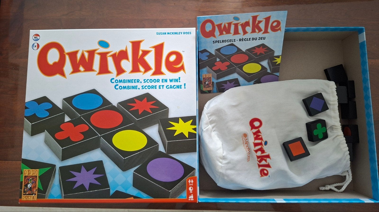 Qwirkle spel compleet ZGAN, Ophalen of Verzenden, Zo goed als nieuw