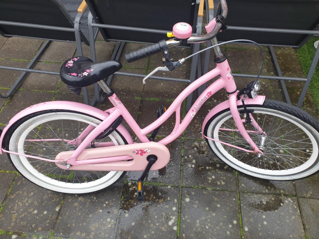 Alpina Ocean Happy Pink Matt 22 inch meisjesfiets, Fietsen en Brommers, Fietsen | Meisjes, Ophalen, 22 inch, Gebruikt, Velgrem
