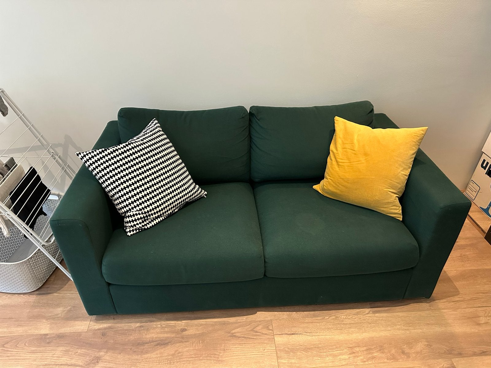 Groene comfortabele IKEA bank, Huis en Inrichting, Ophalen, Gebruikt, 150 tot 200 cm, Tweepersoons