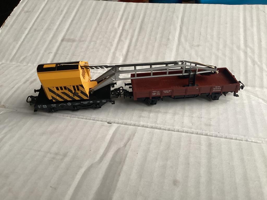 Marklin DB krupp ardelt kraanwagenset compleet met gieksteun, Hobby en Vrije tijd, Modeltreinen | H0, Wisselstroom, Wagon, Ophalen of Verzenden