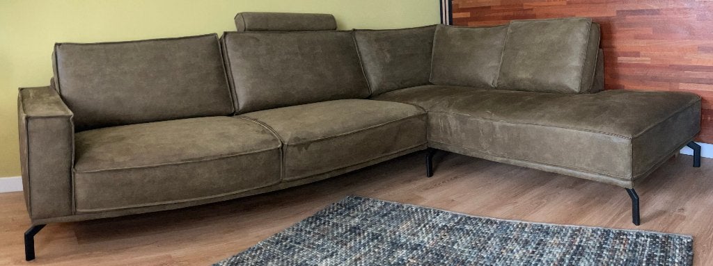 Hoekbank Alburg, Ophalen, Driepersoons, 75 tot 100 cm, Zo goed als nieuw