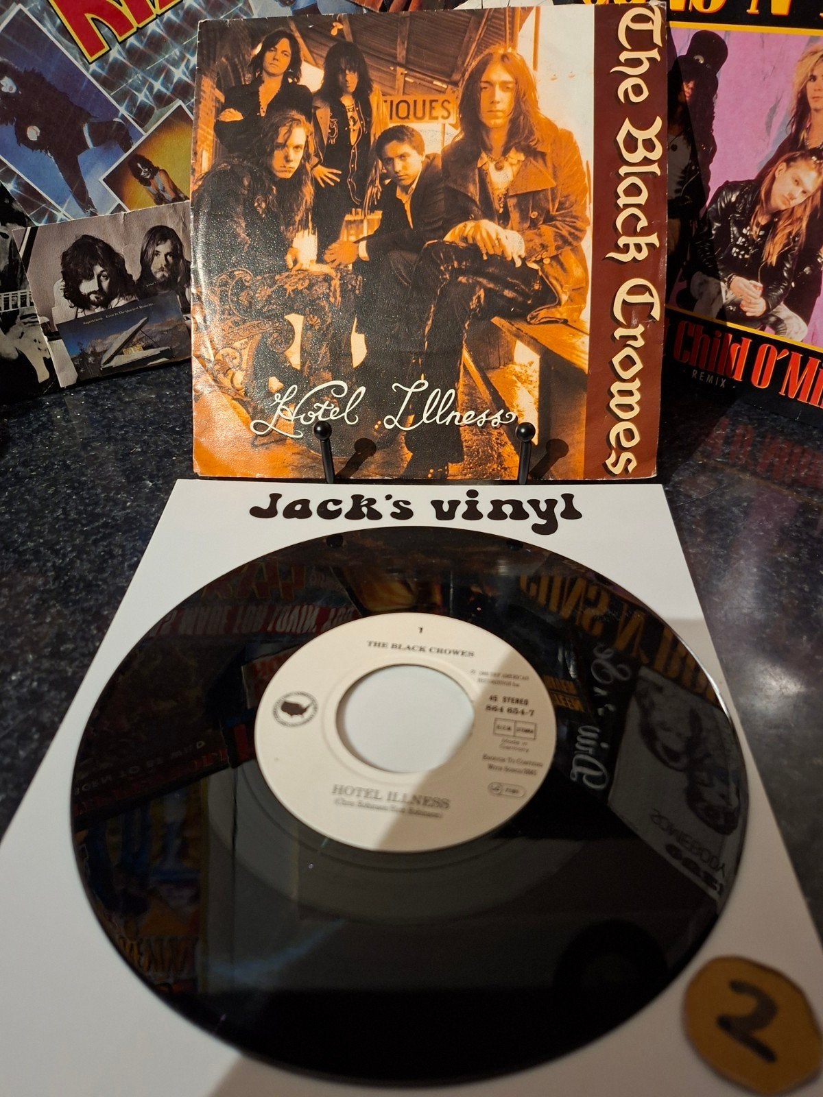 The Black Crowes - Hotel Illness   1992/2, Gebruikt, 7 inch, Ophalen of Verzenden, Fotohoes