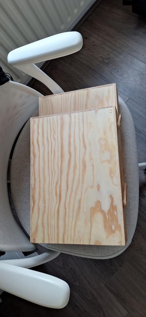 Houten 2-laags bureau-organizer letterbak, Ophalen of Verzenden