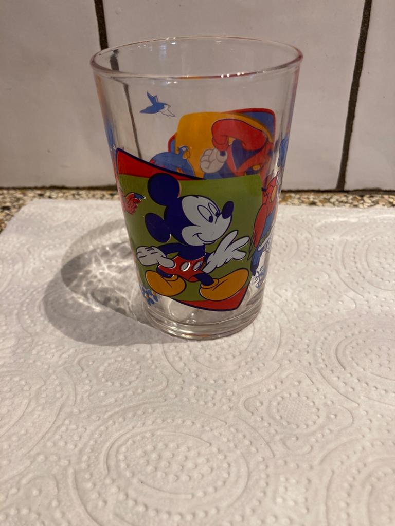Mickey glas, Ophalen of Verzenden, Mickey Mouse, Zo goed als nieuw, Servies
