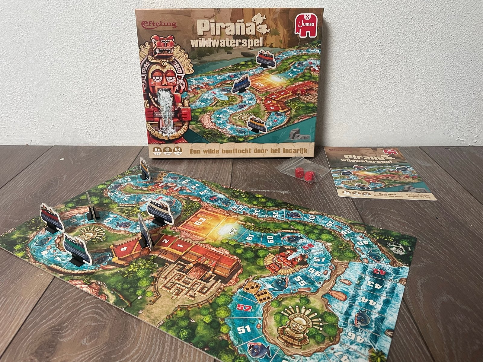 Efteling Piraña Wildwaterspel - Jumbo Bordspel, Drie of vier spelers, Ophalen of Verzenden, Zo goed als nieuw