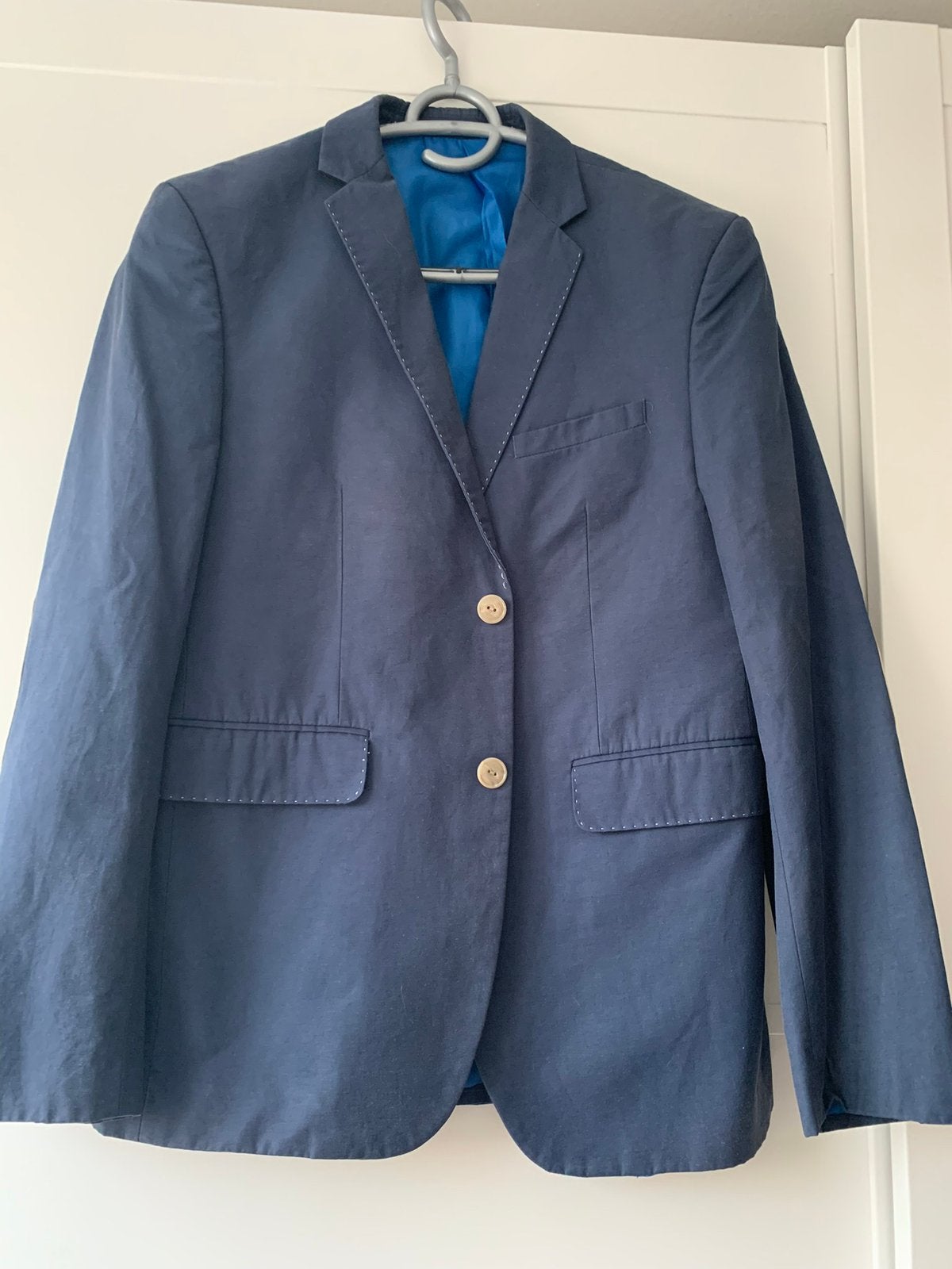Mooi blauw heren colbert. Maat 52. Jack&Jones., Ophalen of Verzenden, Zo goed als nieuw, Maat 52/54 (L), Blauw