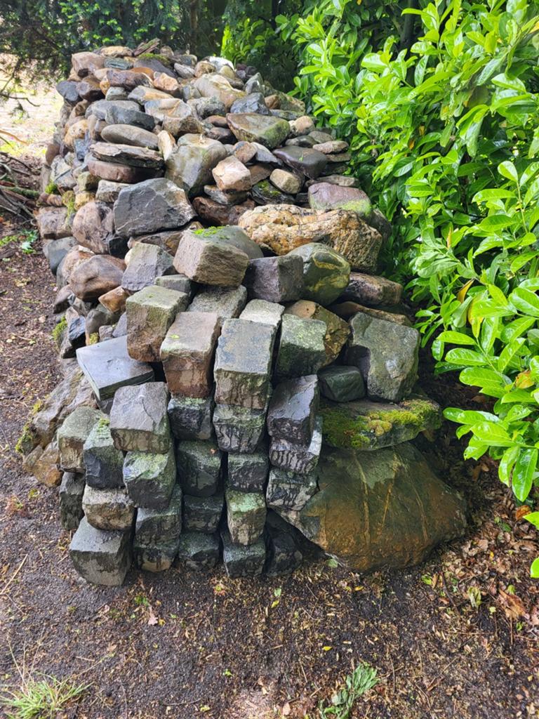 Partij natuurstenen / maaskeien voor tuin of decoratie, Tuin en Terras, Grind, Keien en Split, Ophalen, Overige materialen, Gebruikt