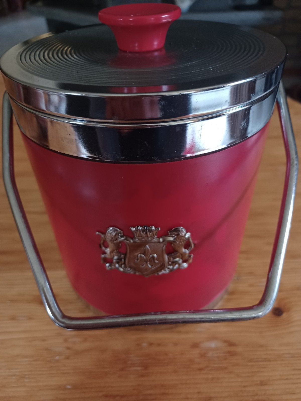 Vintage IJsemmer Rood  icebucket ijs emmer, Ophalen of Verzenden