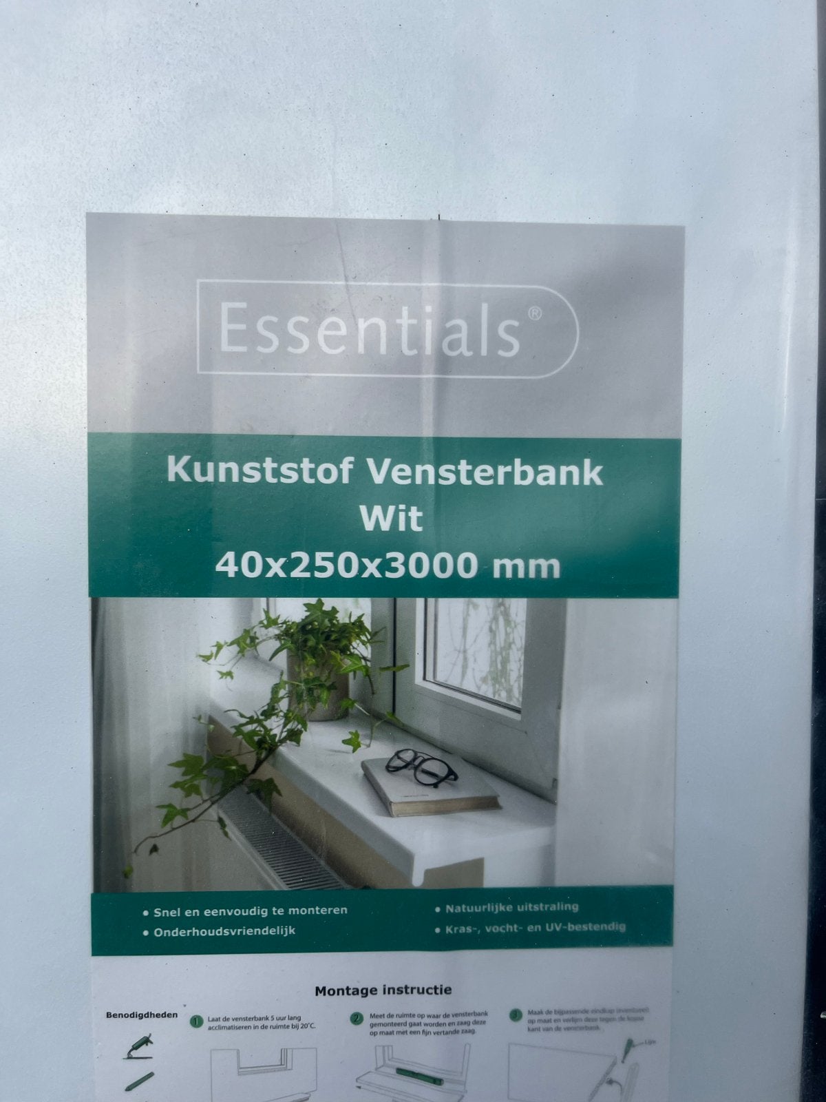 Gratis: Nieuwe Kunststof Vensterbank Wit 40x250x3000 mm, Minder dan 80 cm, Overige typen, Nieuw, Ophalen of Verzenden