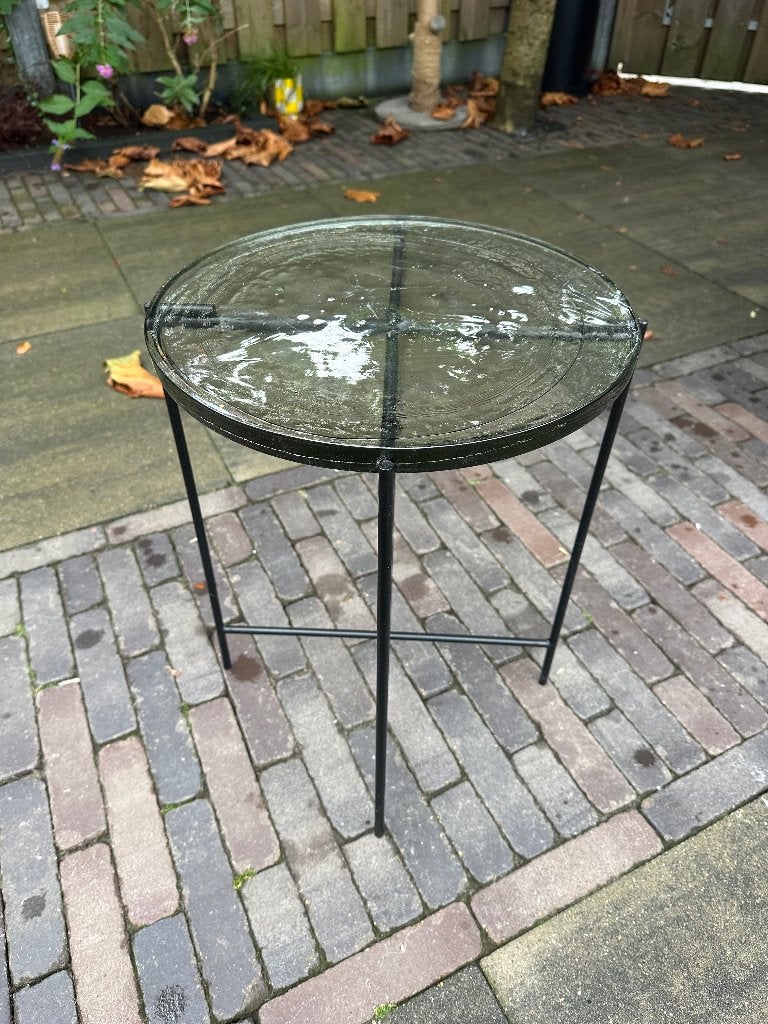 Glazen bijzettafel Zara Home, Huis en Inrichting, Minder dan 55 cm, Rond, Ophalen, 45 tot 60 cm