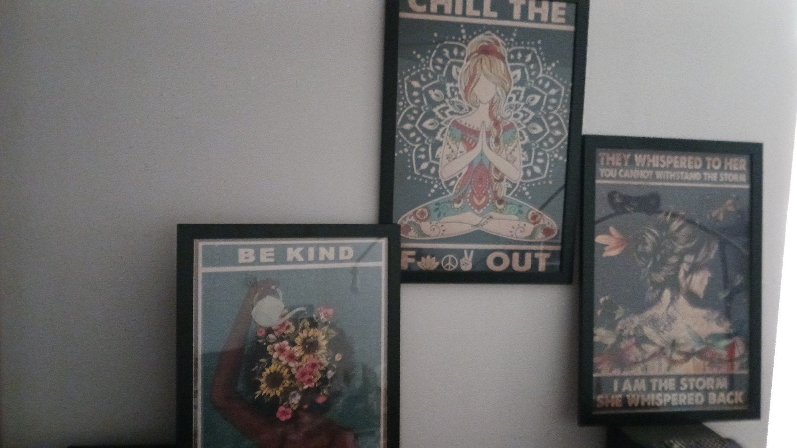 Set van 3 inspirerende posters met lijsten, Ophalen, Zo goed als nieuw, Minder dan 50 cm, 50 tot 75 cm