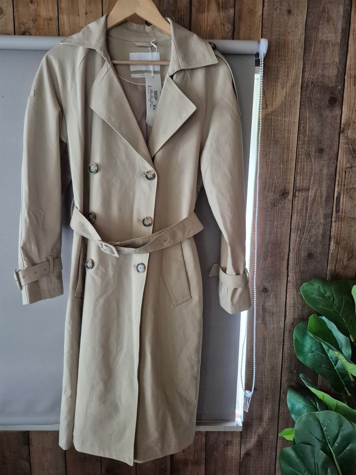 Nieuw ! Trenchcoat YAYA pepper beige maat 36, Kleding | Dames, Beige, Nieuw, Ophalen of Verzenden, Yaya