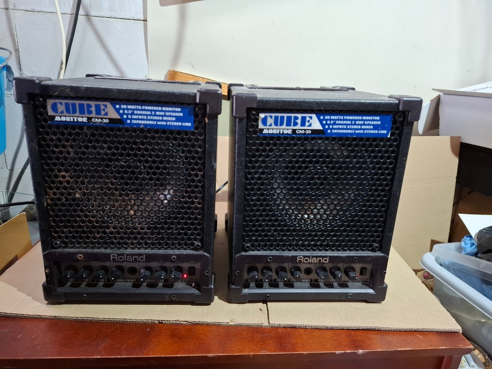 Roland Cube Monitor CM-30 (2 stuks), Gebruikt, Roland Corporation, Minder dan 500 watt, Hamamatsu, Japan