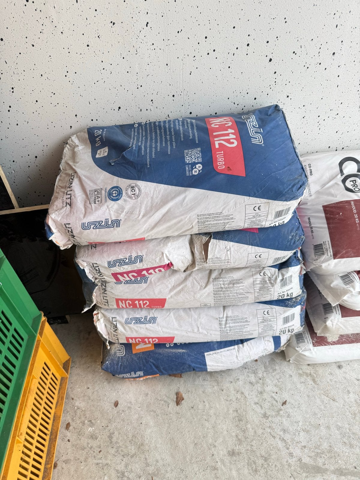 10 zakken gips egaline (CoPro, Uzin NC 112, NC 110, NC 570), Ophalen, Nieuw, Overige materialen, Overige typen