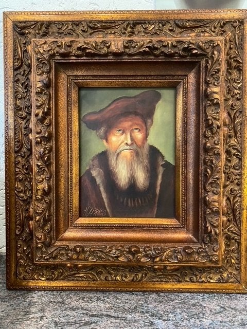Oude Man, Paneel, Portret of Personen, Overige technieken, Ophalen of Verzenden