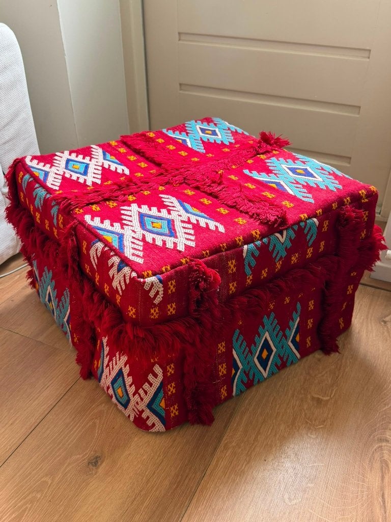 Morrocan floor pouf, Ophalen, Overige merken, Afneembare hoes, Vierkant