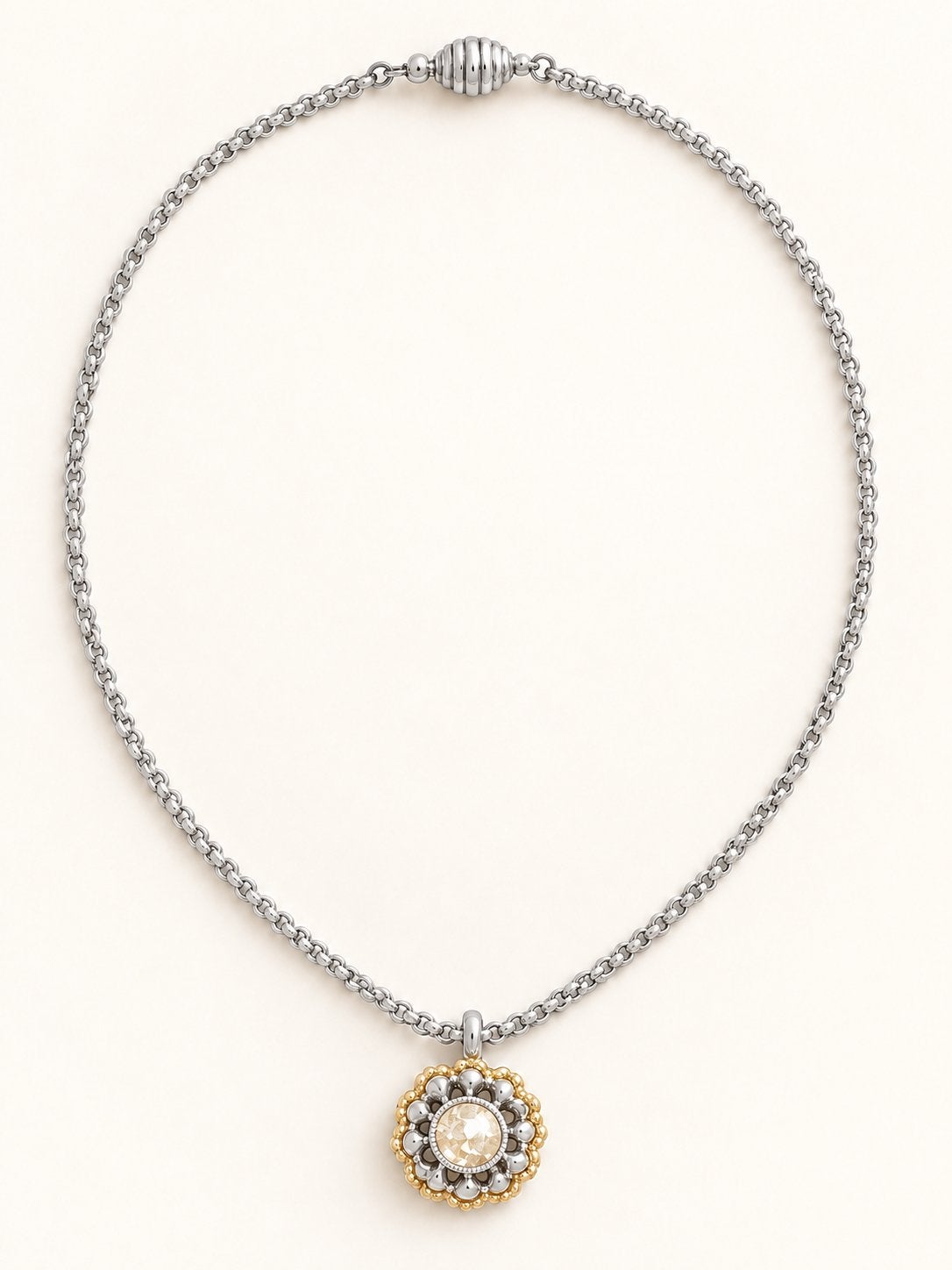 Antiek -Amsterdamse roos -  diamant in zilver en goud, Ophalen, Goud