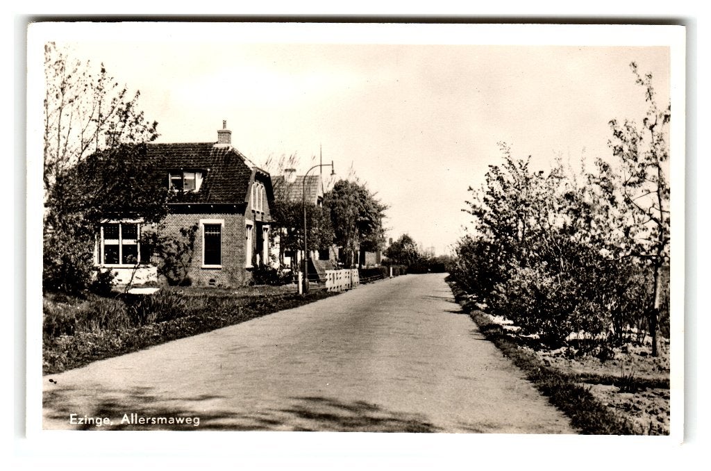 Ezinge, Allersmaweg, Verzamelen, Ansichtkaarten | Nederland, Gelopen, Groningen, 1940 tot 1960, Verzenden
