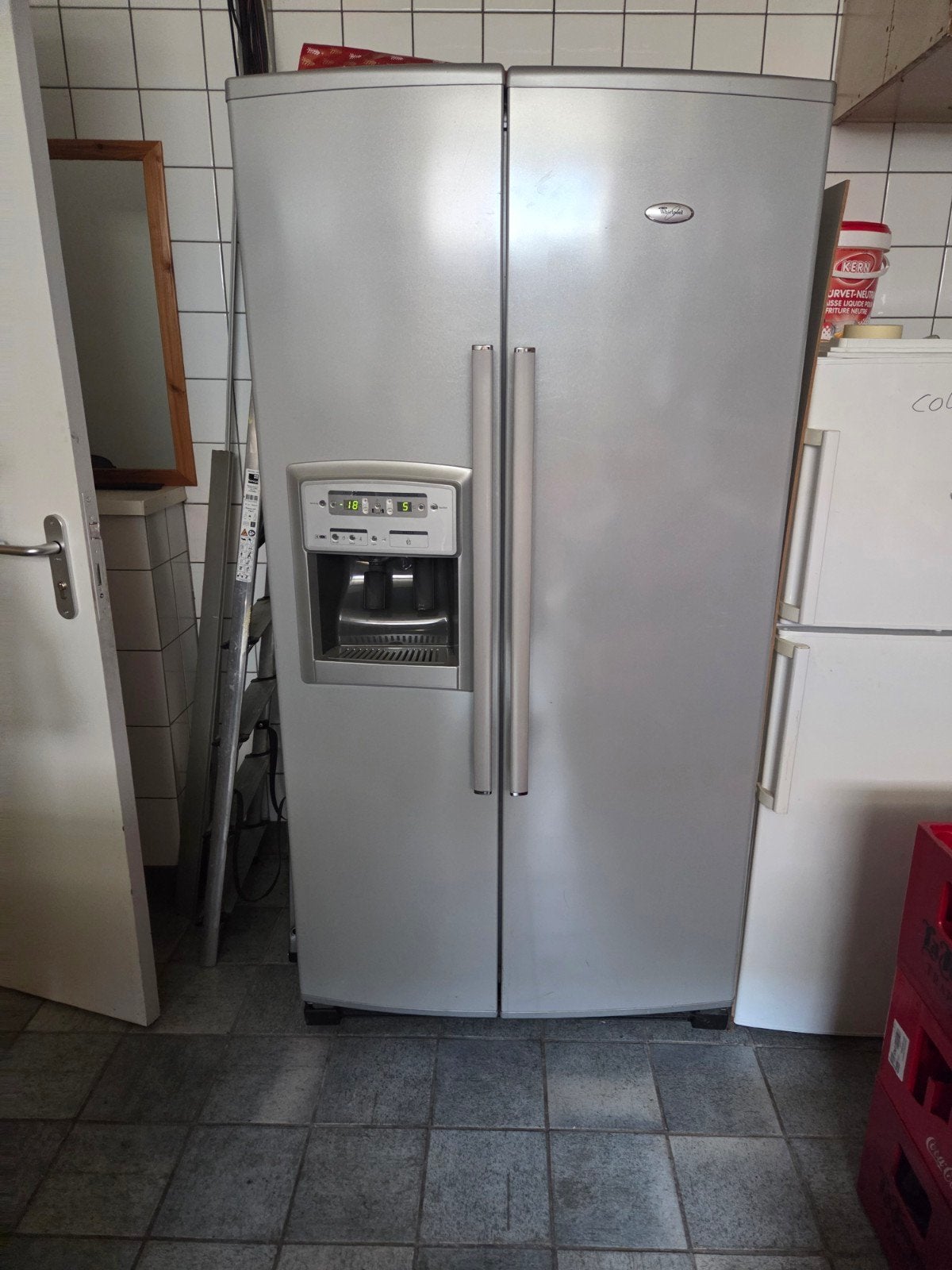 Whirlpool Amerikaanse Koelkast met IJsblokjesmachine, Ophalen, Gebruikt, 200 liter of meer, 60 cm of meer