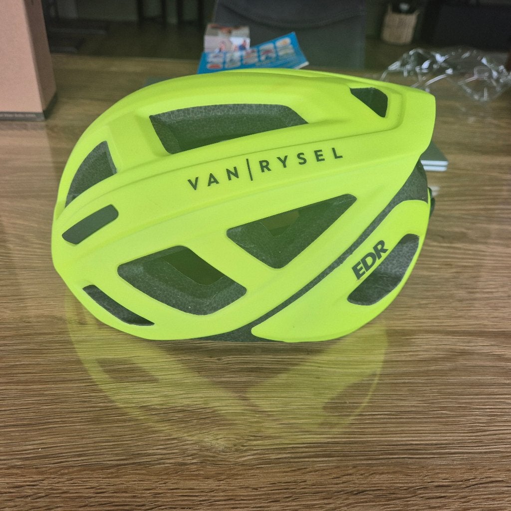 Van Rysel EDR Fietshelm - Neon Geel, Ophalen, Jongen of Meisje, Overige maten, Zo goed als nieuw