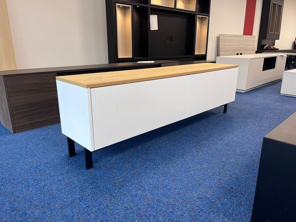 PUUUR TV-MEUBEL, Ophalen, Eikenhout, 150 tot 200 cm, Nieuw