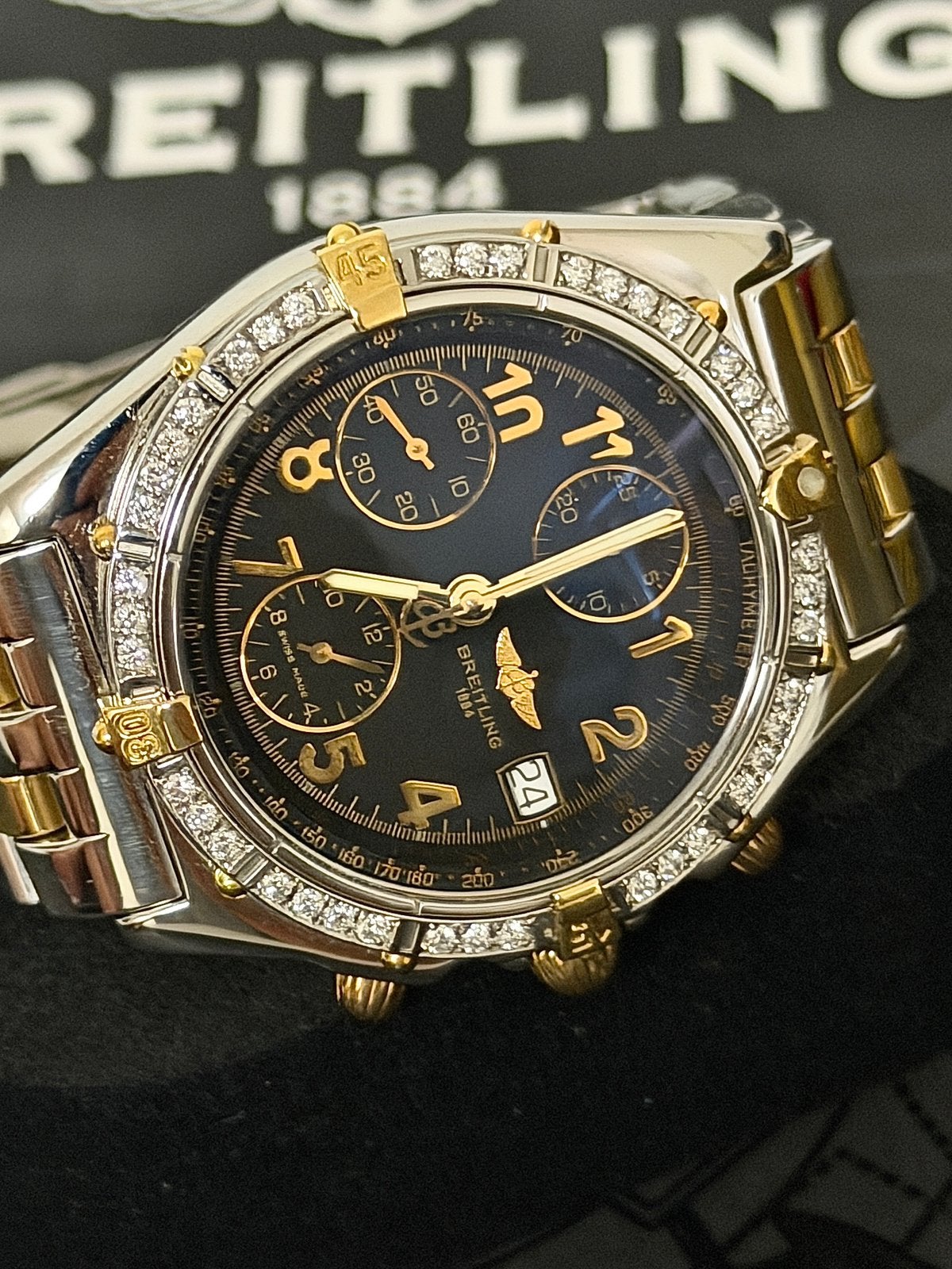 Breitling Chronomat B13050.1 Staal Goud, Ophalen, Breitling, Polshorloge, Zo goed als nieuw