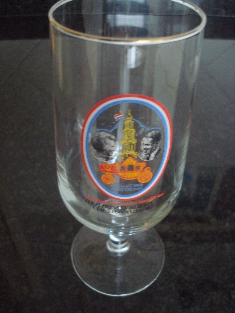 Glas Huwelijk Beatrix Claus Nederland, Ophalen of Verzenden, Nieuw, Nederland, Overige typen