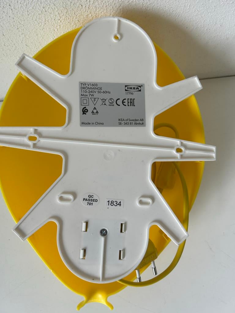 IKEA Dromminge ballonlamp - Geel, Ophalen of Verzenden, Gebruikt