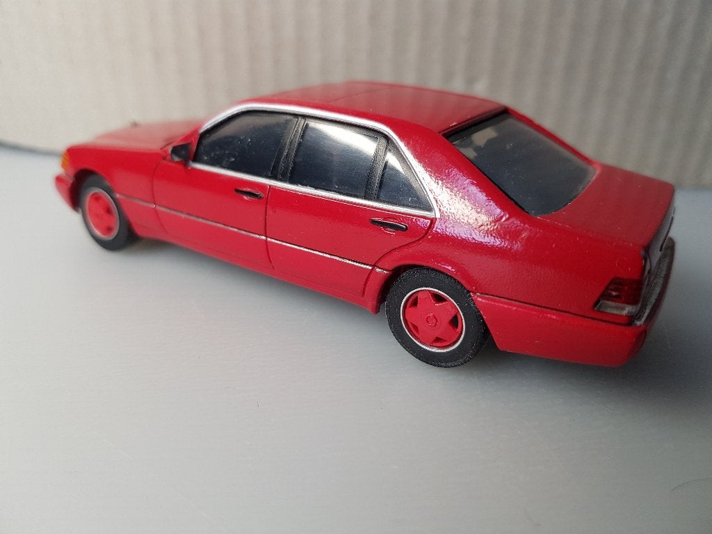 Herpa - Mercedes 600SEL V12 [rood] 1/43, Ophalen of Verzenden, Gebruikt, Auto, Overige merken