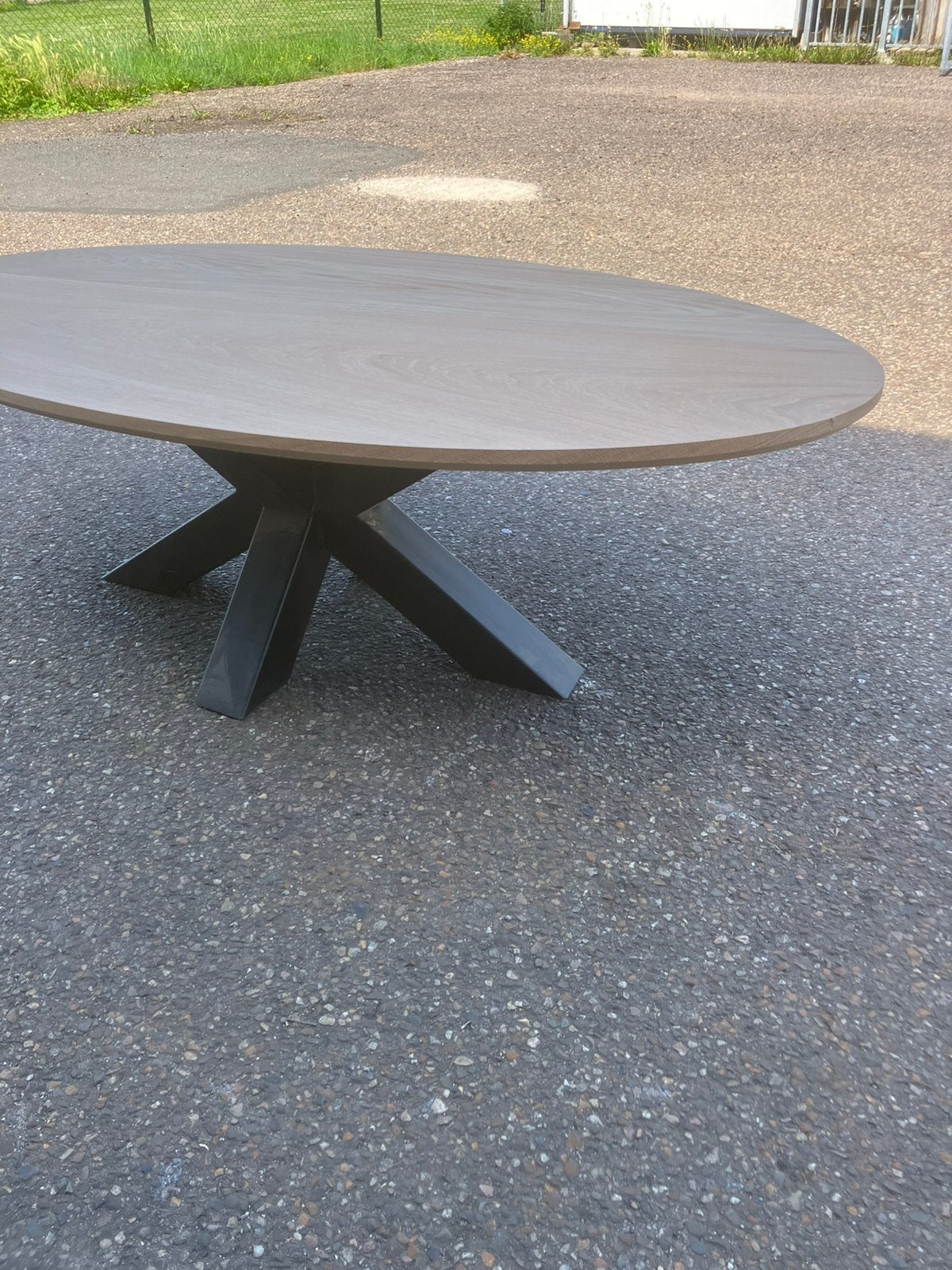 Eiken ovale blad  onderstel ook mogelijk, Ophalen, 100 tot 150 cm, 200 cm of meer, Zo goed als nieuw
