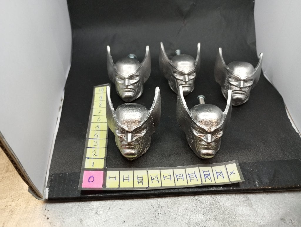 Wolverine Knop-Greep- Head-Ornament massief Tin Handgemaakt, Ophalen of Verzenden, Overige figuren, Nieuw, Gebruiksvoorwerp