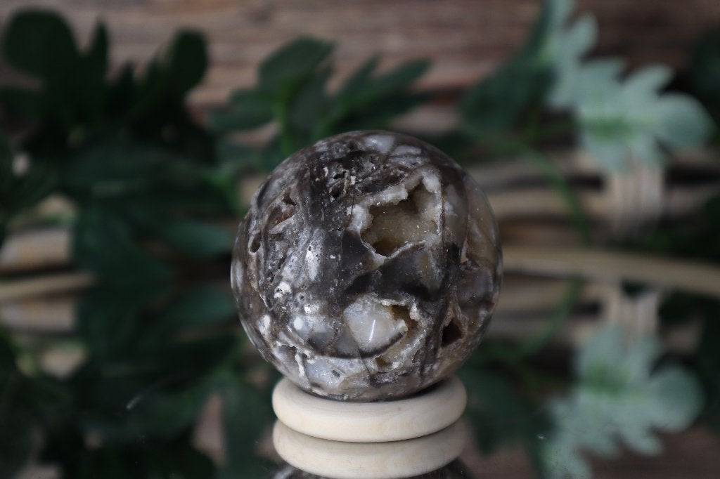 Chalcedoon sphere #0624 mineraal, Ophalen of Verzenden