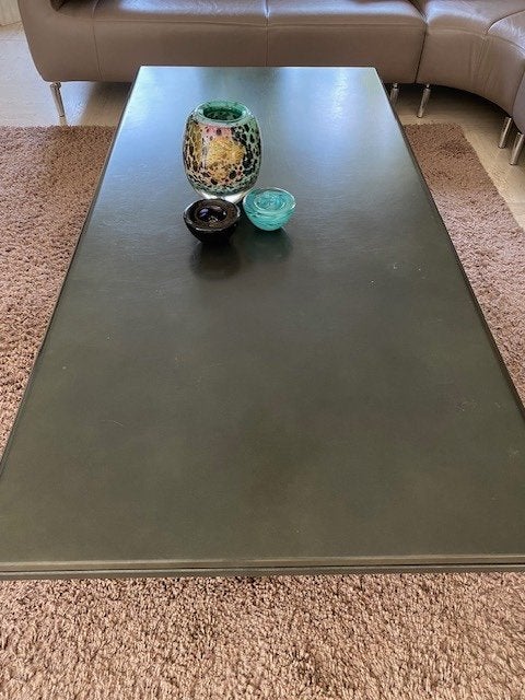 Leolux salontafel zwart met bijzetters, Ophalen, Gebruikt, 50 tot 100 cm, 150 tot 200 cm