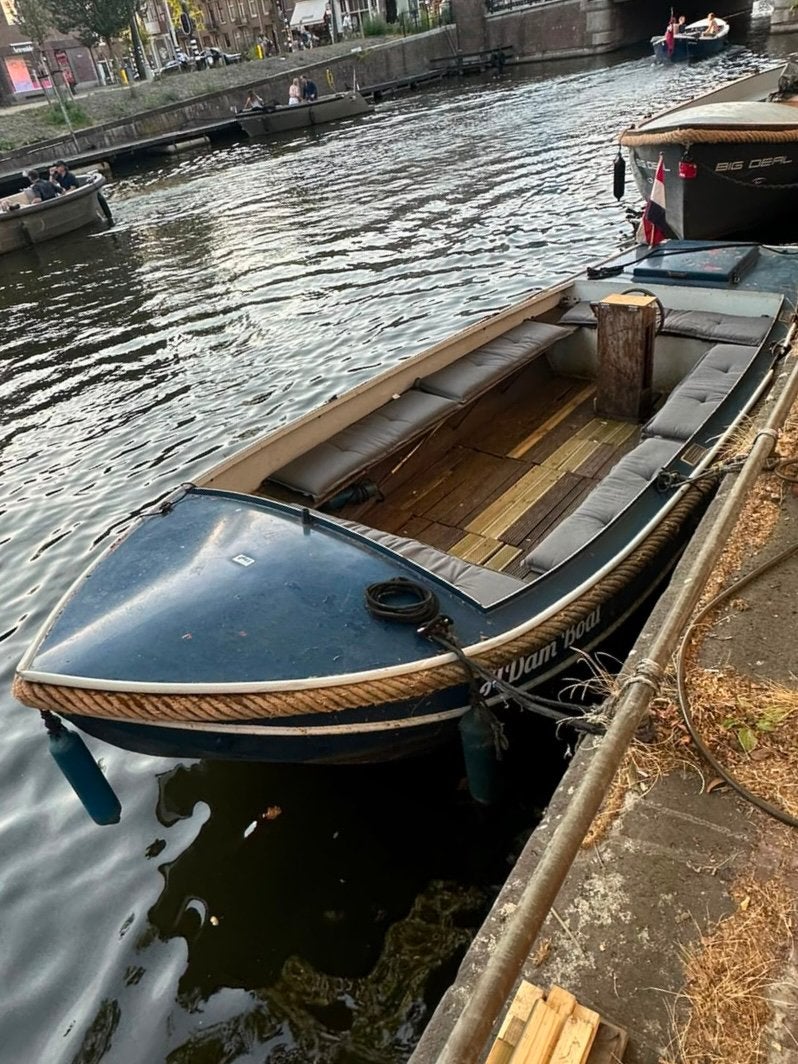 Grote stalen Amsterdamse sloep 7,10 m – 16-18 personen, Gebruikt, Staal, 15 pk, Rondzit