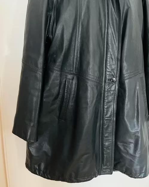 Rijo leren jas maat 48[vj], Kleding | Dames, Ophalen of Verzenden, Zo goed als nieuw, Zwart, Jas of Mantel