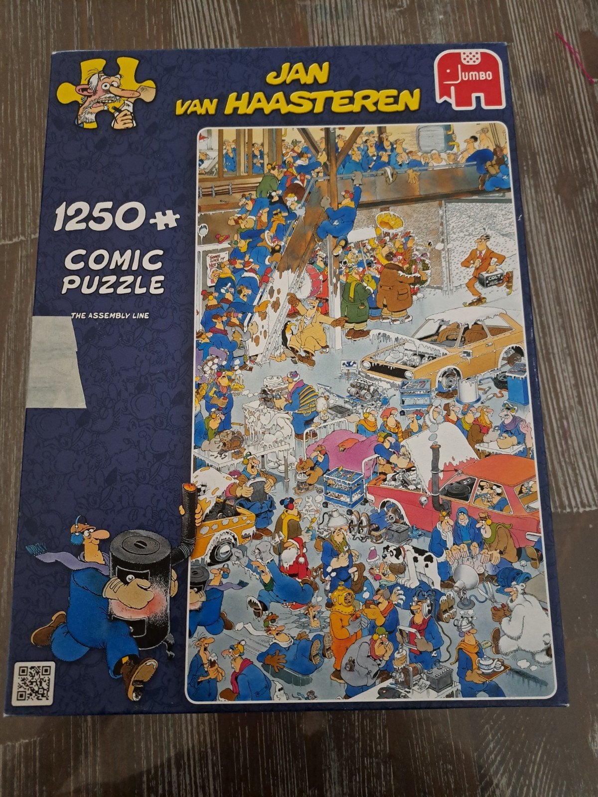 Jan van Haasteren: Assemblage line - 1250 stukjes, Hobby en Vrije tijd, Denksport en Puzzels, Ophalen of Verzenden, 500 t/m 1500 stukjes