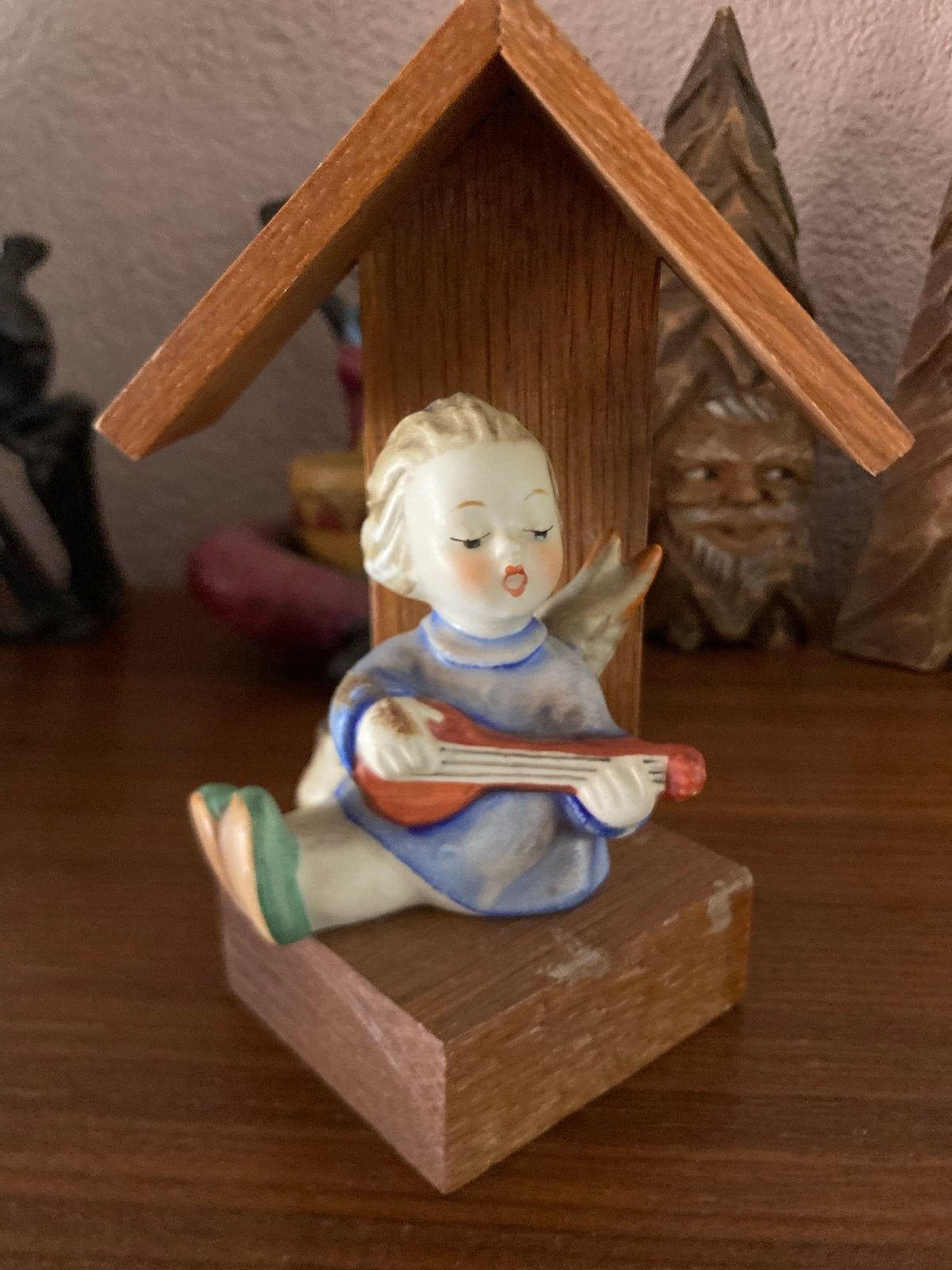 Vintage Hummel beeldje - Engel met mandoline, Verzamelen, Ophalen of Verzenden, Gebruikt, Hummel