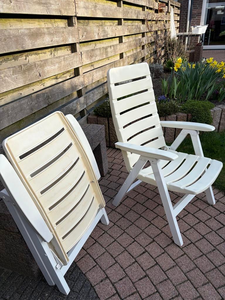 3x Kurz Tuinstoelen - Verstelbaar, Tuin en Terras, Ophalen, Gebruikt, Kunststof, Inklapbaar