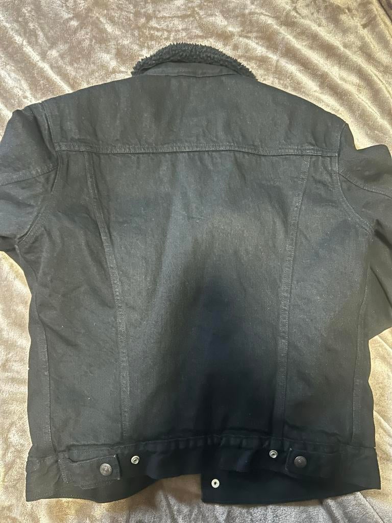 Levi's Sherpa Trucker Jacket Zwart - Maat S, Ophalen of Verzenden, Zo goed als nieuw, Maat 36 (S), Zwart