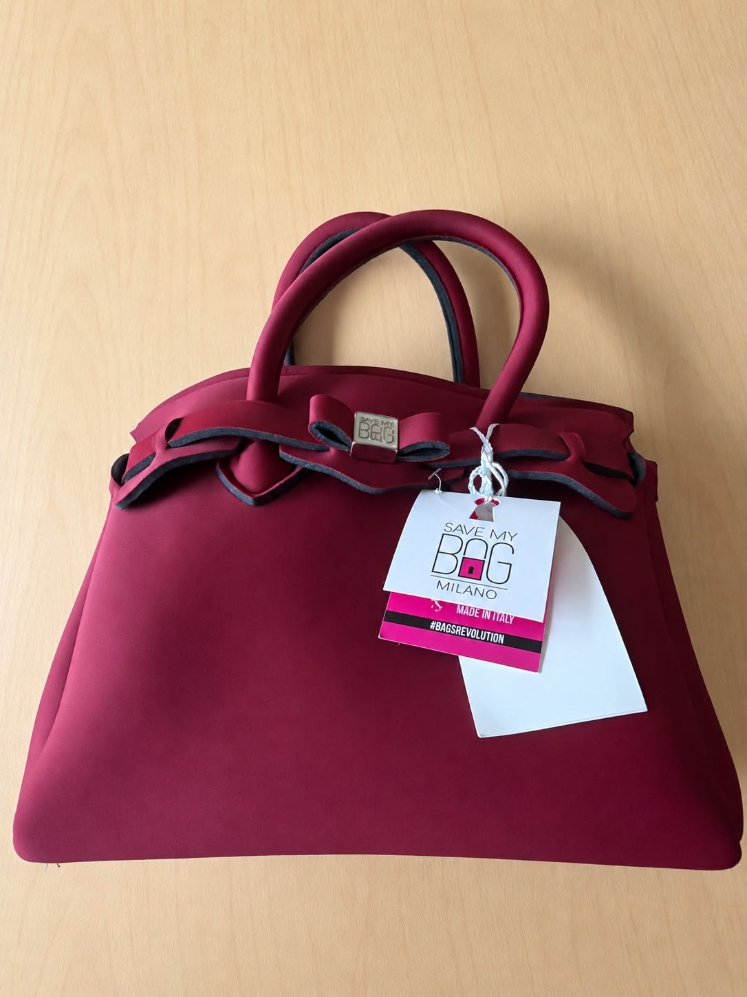 Save My Bag Milano handtas bordeaux, Ophalen of Verzenden, Zo goed als nieuw, Rood, Handtas