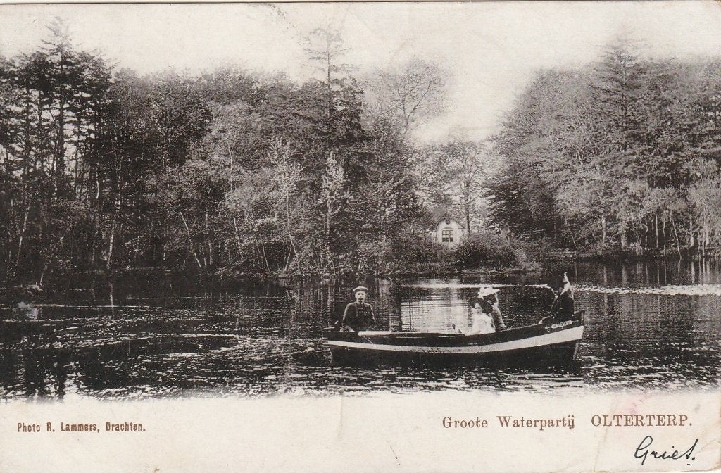Oltenterp leeuwarden grote waterpartij 1903, Verzamelen, Ophalen of Verzenden, Voor 1920, Gelopen, Friesland