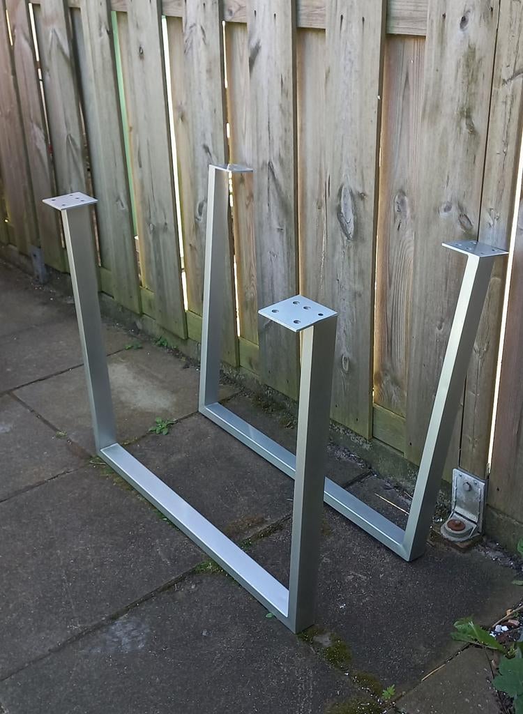 Set 2 stuks Tafelonderstel - U-Vorm - RVS  Profiel: 5025 mm, Ophalen of Verzenden, Gebruikt